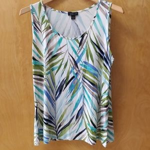 J. Jill women's blue/green floral Tank top Size S